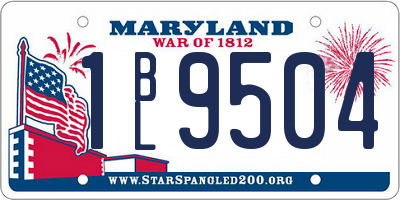MD license plate 1BL9504