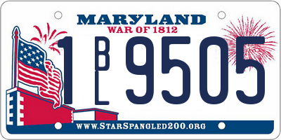 MD license plate 1BL9505