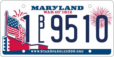 MD license plate 1BL9510