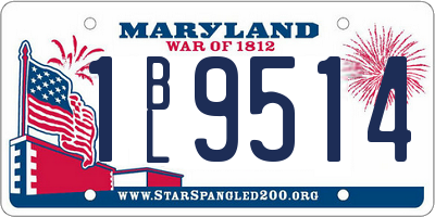MD license plate 1BL9514