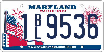 MD license plate 1BL9536