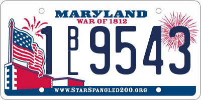 MD license plate 1BL9543