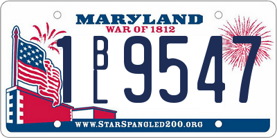MD license plate 1BL9547