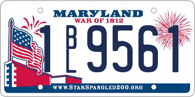 MD license plate 1BL9561