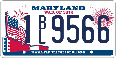 MD license plate 1BL9566
