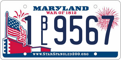 MD license plate 1BL9567