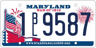MD license plate 1BL9587