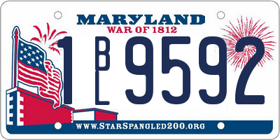 MD license plate 1BL9592