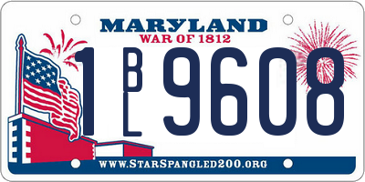 MD license plate 1BL9608