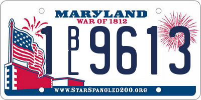 MD license plate 1BL9613