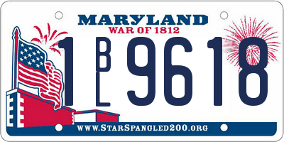 MD license plate 1BL9618