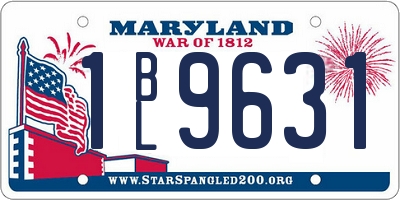 MD license plate 1BL9631