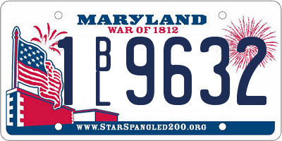 MD license plate 1BL9632