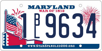 MD license plate 1BL9634