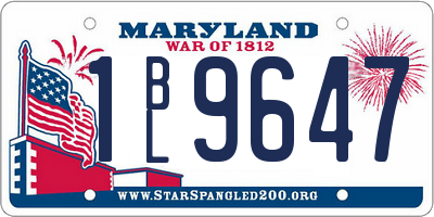 MD license plate 1BL9647