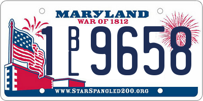 MD license plate 1BL9658