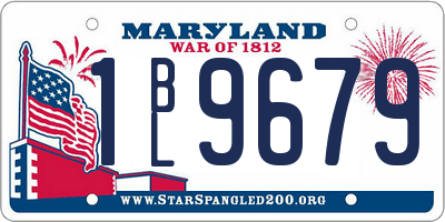 MD license plate 1BL9679