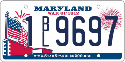 MD license plate 1BL9697