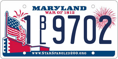 MD license plate 1BL9702