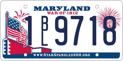 MD license plate 1BL9718