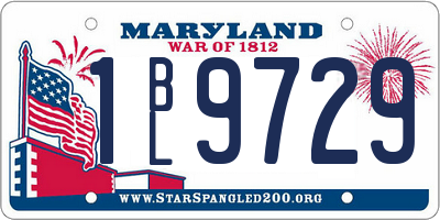MD license plate 1BL9729