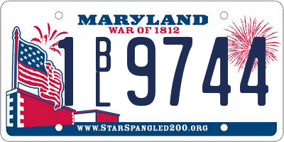 MD license plate 1BL9744