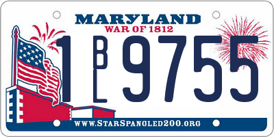 MD license plate 1BL9755