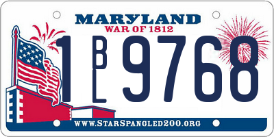 MD license plate 1BL9768