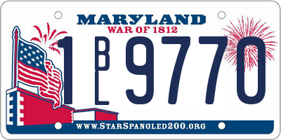 MD license plate 1BL9770