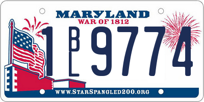 MD license plate 1BL9774