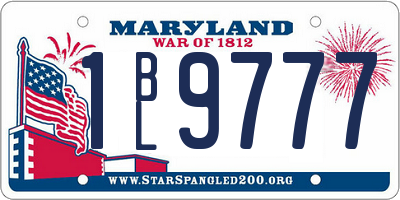 MD license plate 1BL9777
