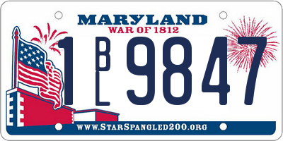 MD license plate 1BL9847