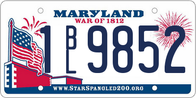 MD license plate 1BL9852