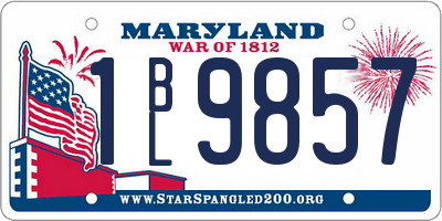 MD license plate 1BL9857