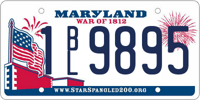 MD license plate 1BL9895