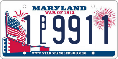 MD license plate 1BL9911