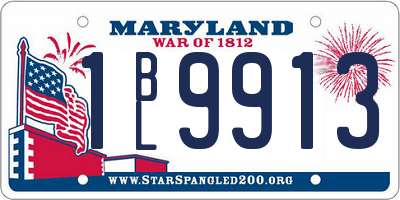 MD license plate 1BL9913