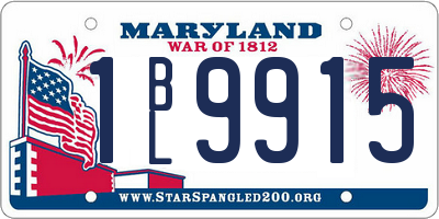 MD license plate 1BL9915