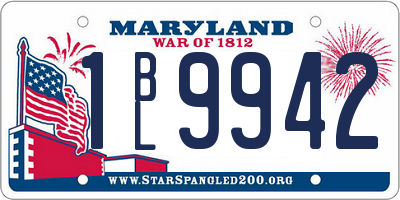 MD license plate 1BL9942
