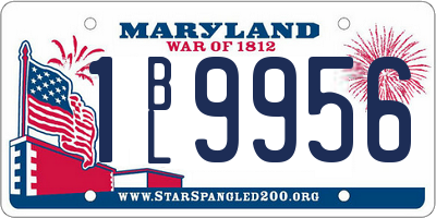 MD license plate 1BL9956