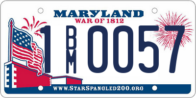 MD license plate 1BM0057