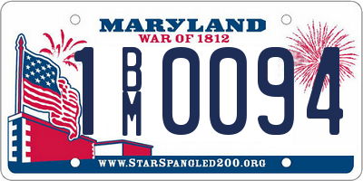 MD license plate 1BM0094