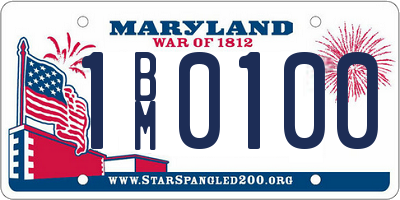 MD license plate 1BM0100