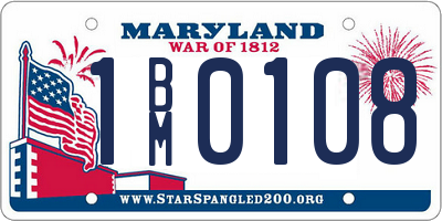 MD license plate 1BM0108