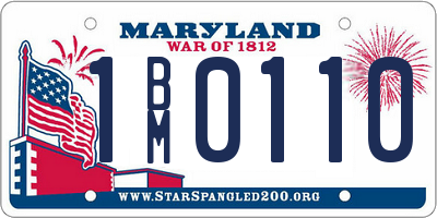 MD license plate 1BM0110
