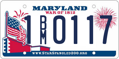 MD license plate 1BM0117