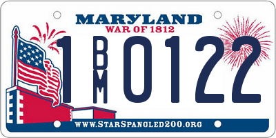 MD license plate 1BM0122