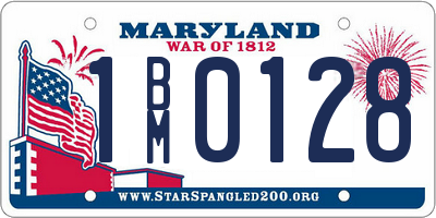 MD license plate 1BM0128