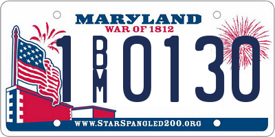 MD license plate 1BM0130