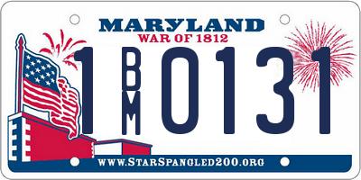 MD license plate 1BM0131